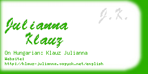 julianna klauz business card